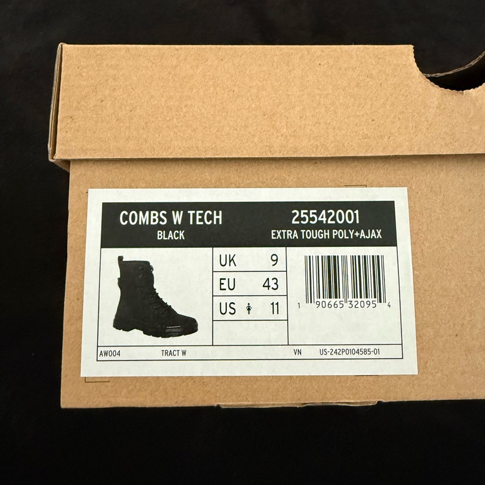 Dr. Martens Black Combat Boots - Picture 2 of 6